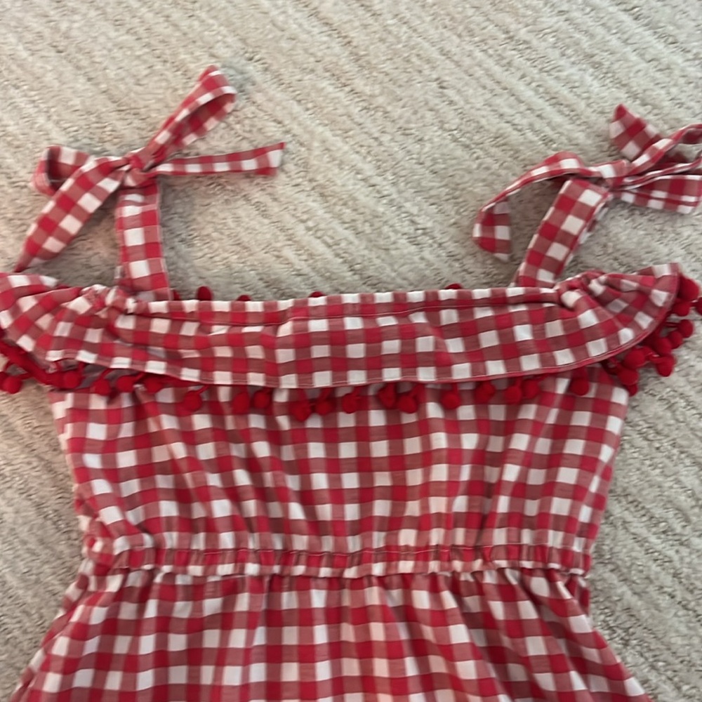 Rare Editions Gingham Red Dress Size 6 - Picture 2 of 5